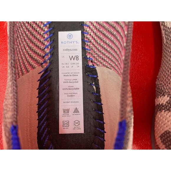 Rothy's Rare Moroccan Rose Limited Edition The Point Flats Shoes Sz 8 - Picture 8 of 10